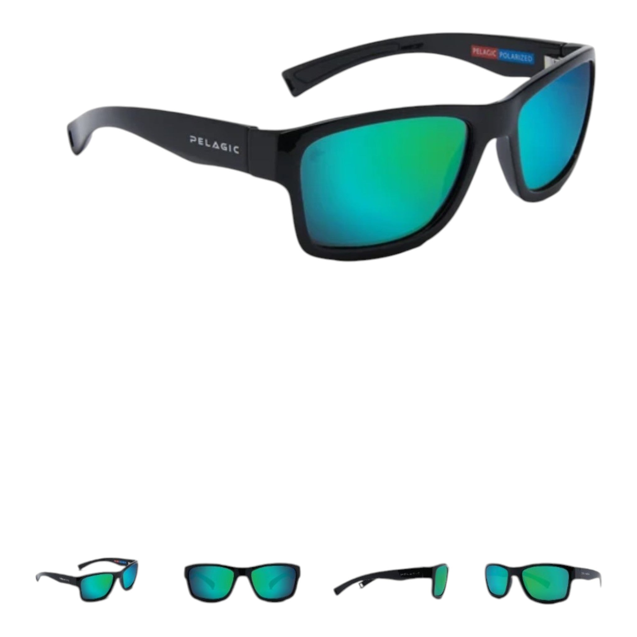Pelagic Polarised BallyHoo Sunglasses - Green Lens