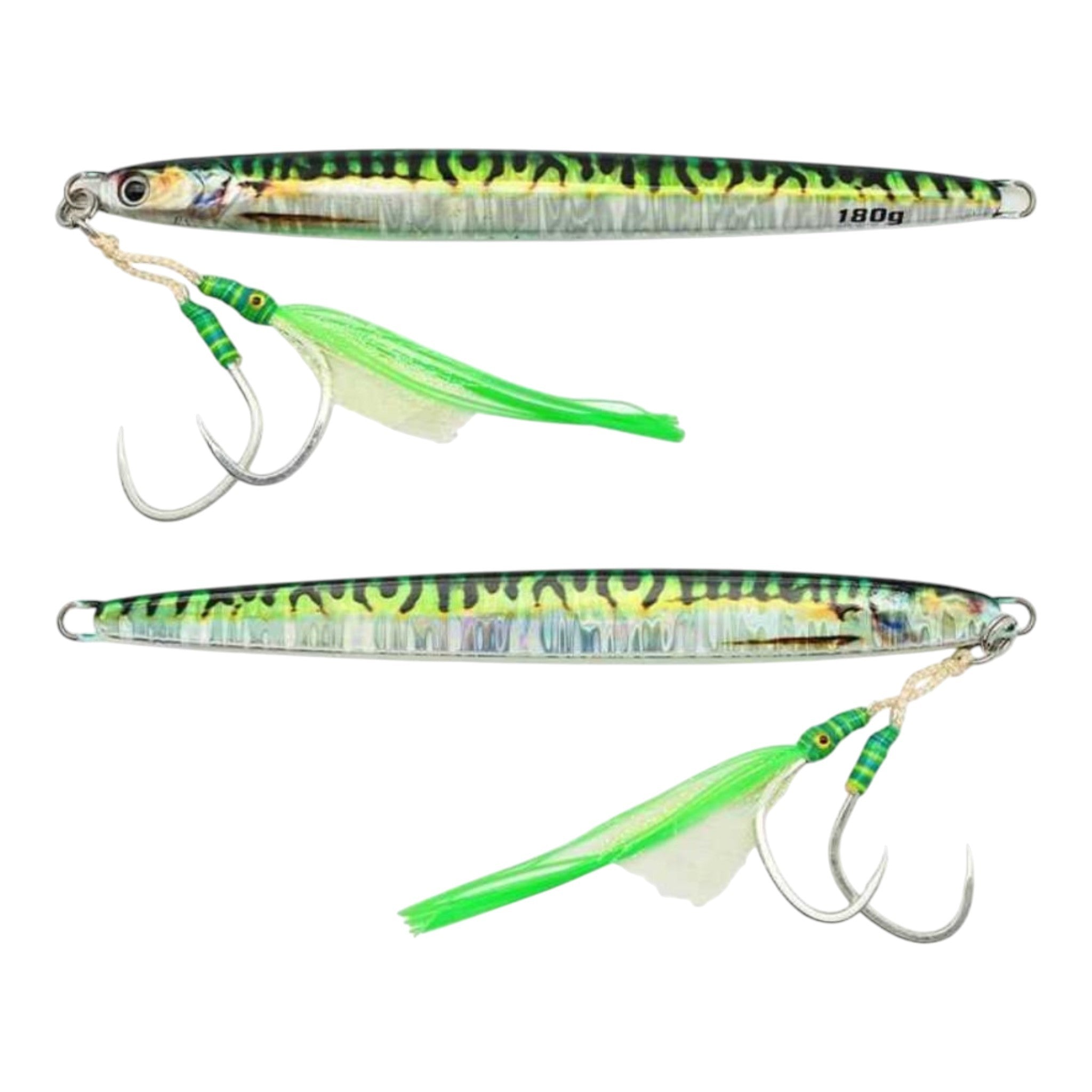 Blue Crab Hyper-Realistic Long Jigs - Green Mackerel - 180g